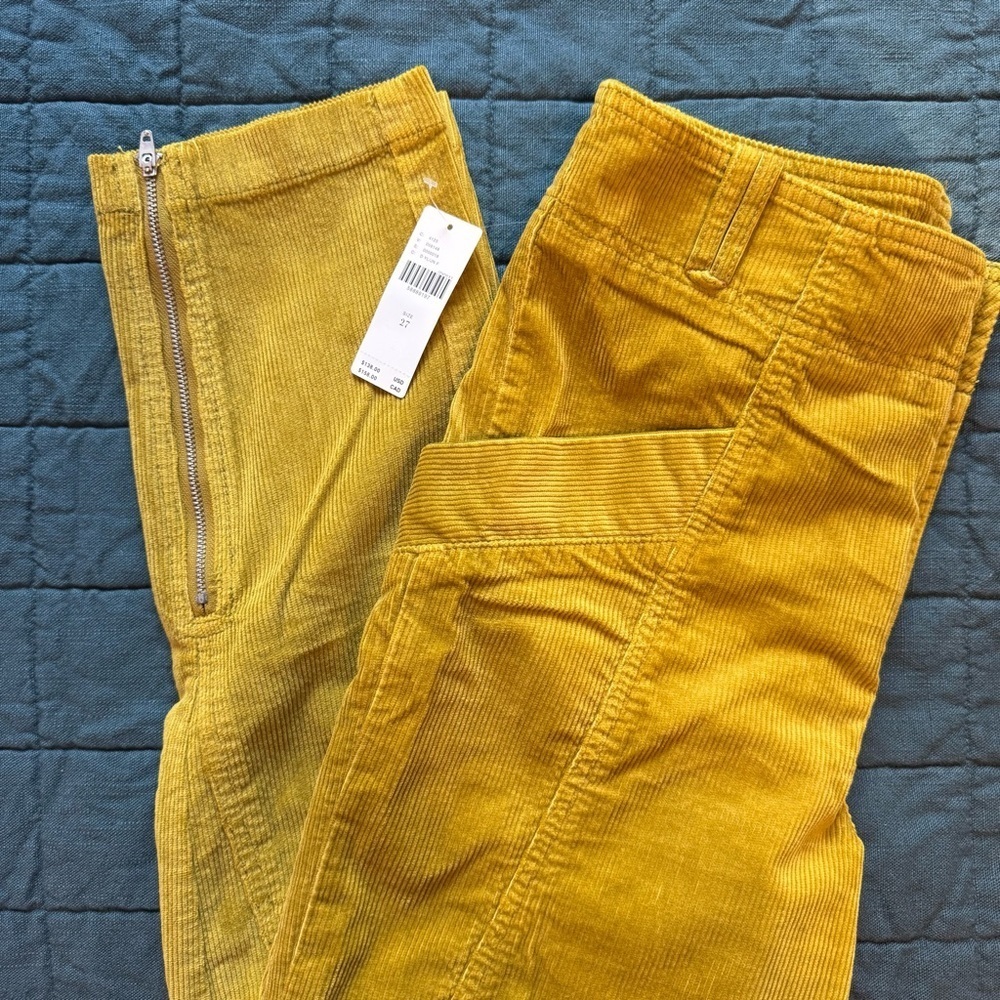 NWT Anthropologie Pilcro Golden Corduroy Trousers Size 27 - Picture 7 of 11